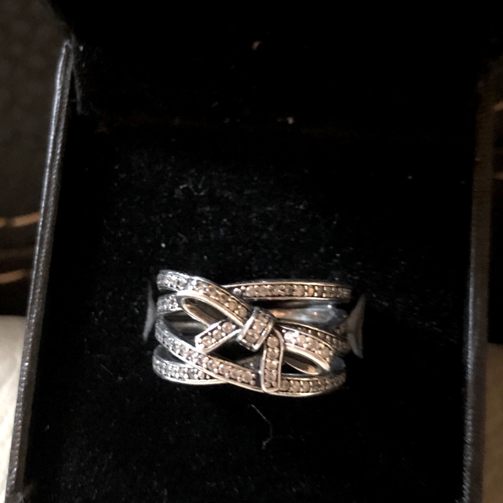 Pandora Sparkling sentiments Ribbon Ring, Sz. 5